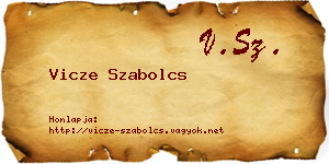 Vicze Szabolcs névjegykártya