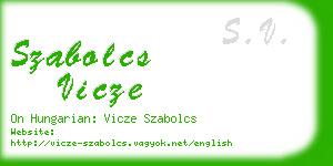 szabolcs vicze business card